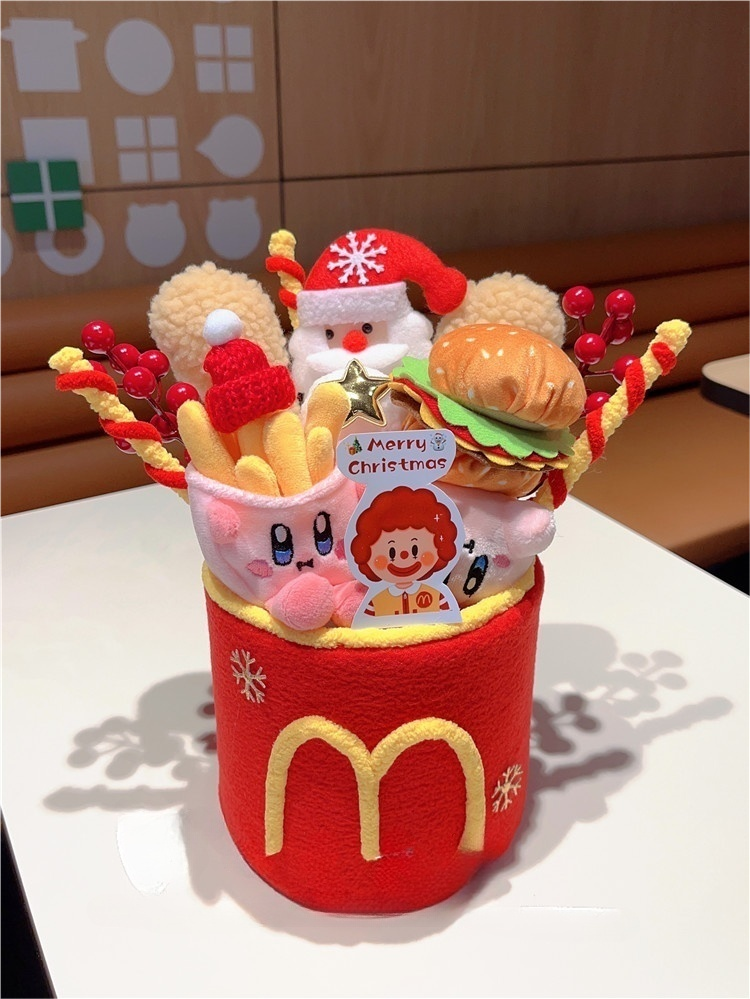 Fried chicken and burger creative bouquets