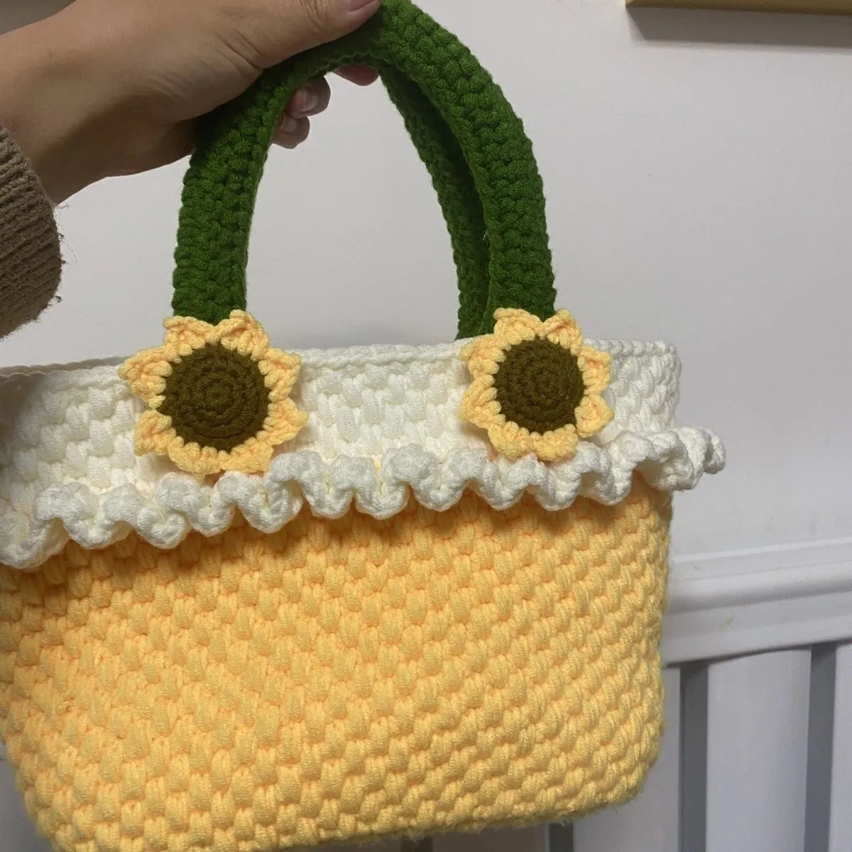 Crochet Sunflower Handbag