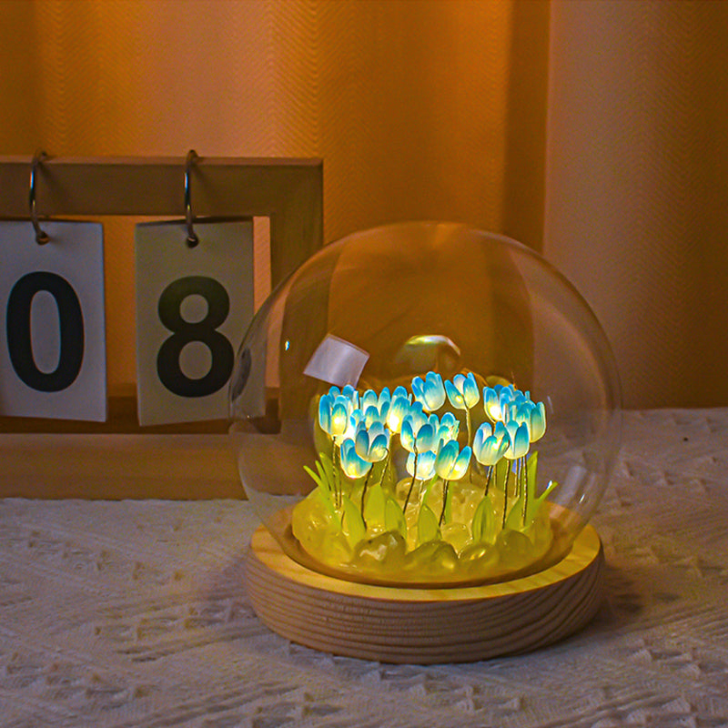 Handmade Glass Tulip Night Light-20 flowers