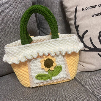 compare product Crochet Sunflower Handbag