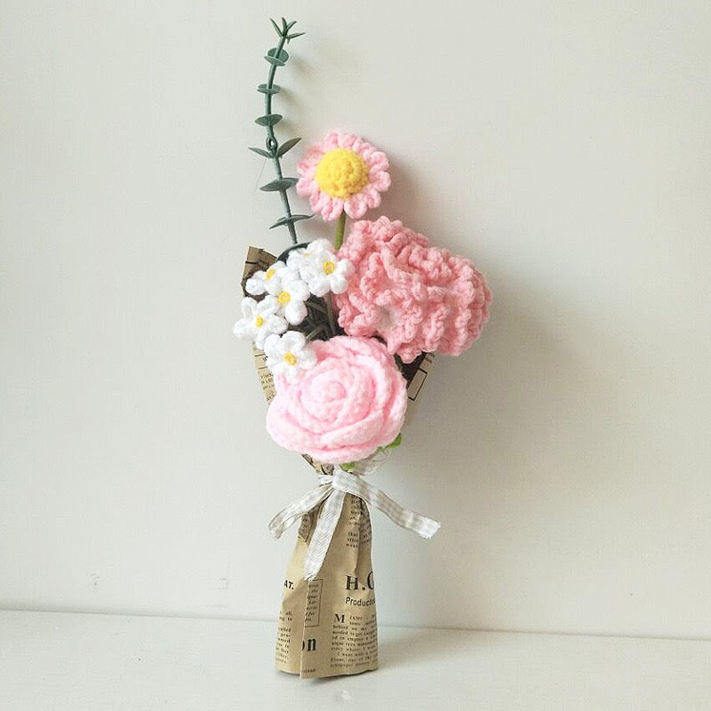 Handmade Knitted Rose Bouquet