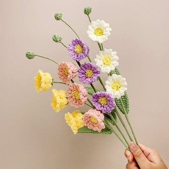 compare product Bell Orchid Crochet Flower Handmade Knitted Flower Gift for Lover