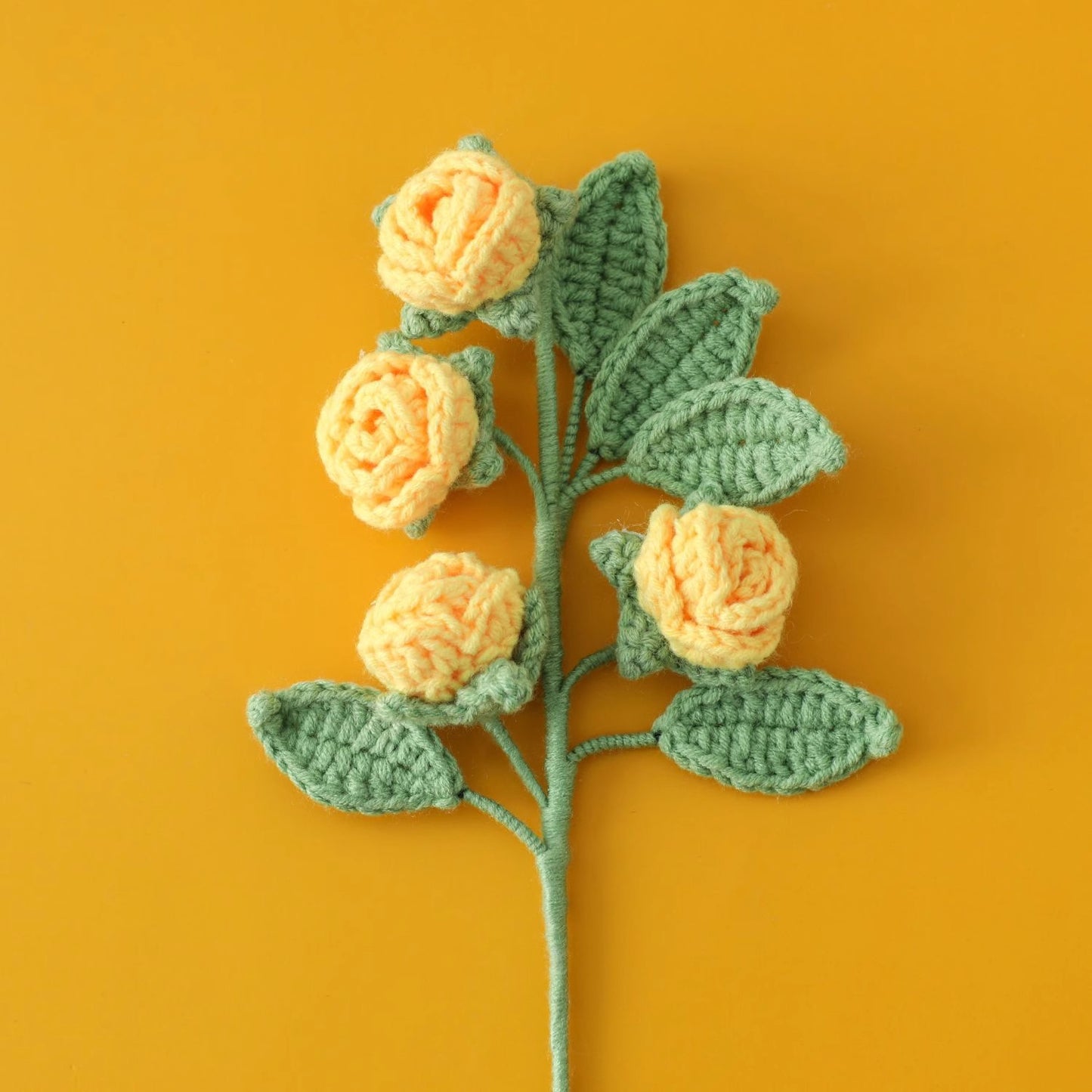 Crocheted Multi-Headed Rose