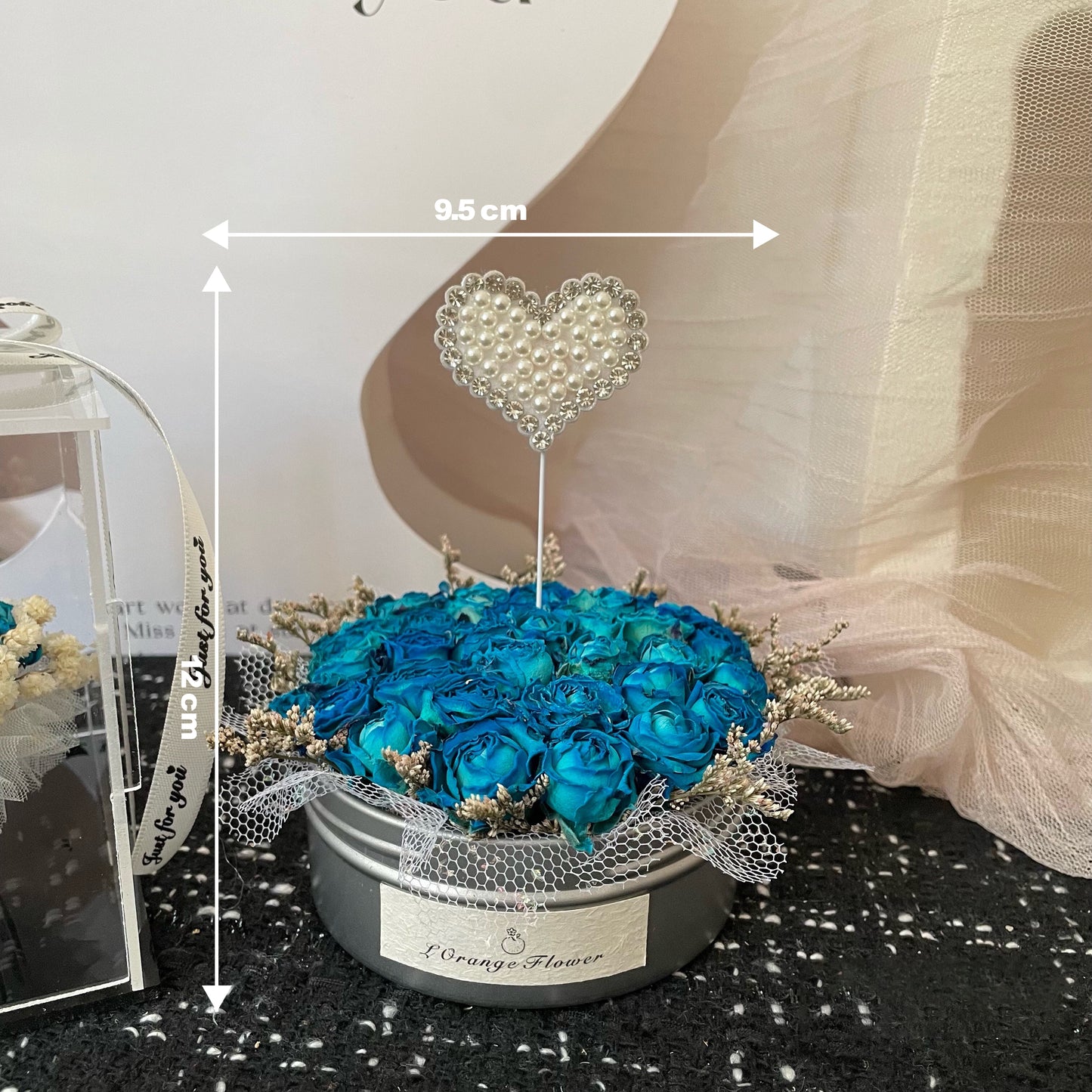 Cup Dried Flower Rose Birthday Candle Decoration