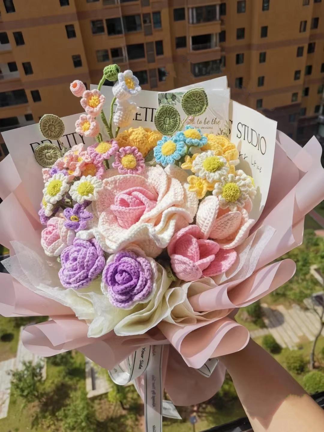 Handwoven Thai Rose Mix and Match Bouquet