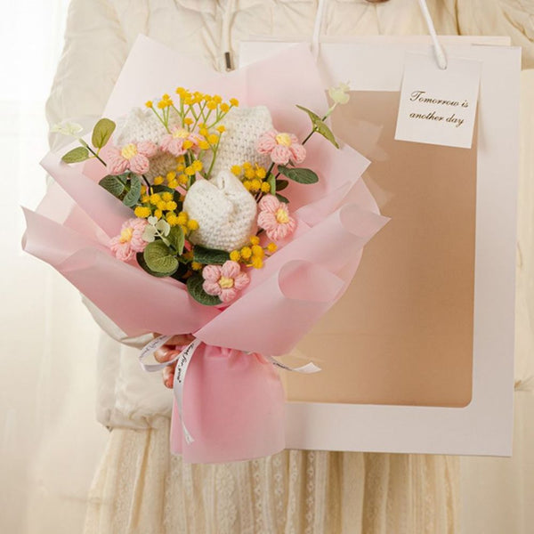 Handmade Knitted Tulip Bouquet