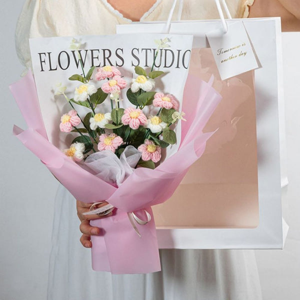 Handmade Knitted Little Daisy Bouquet