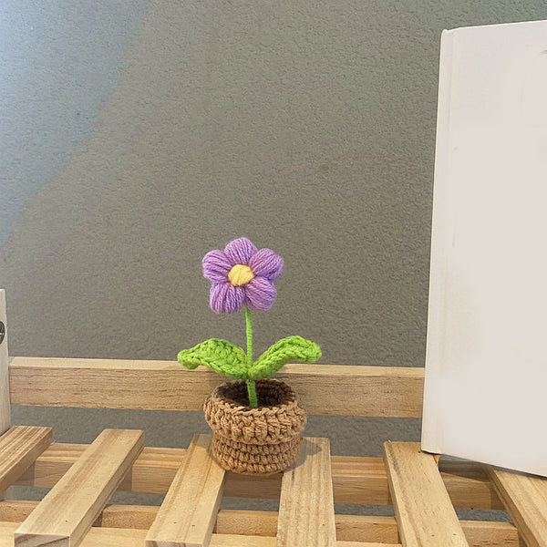 Handmade Woven Knitted Potted Plants