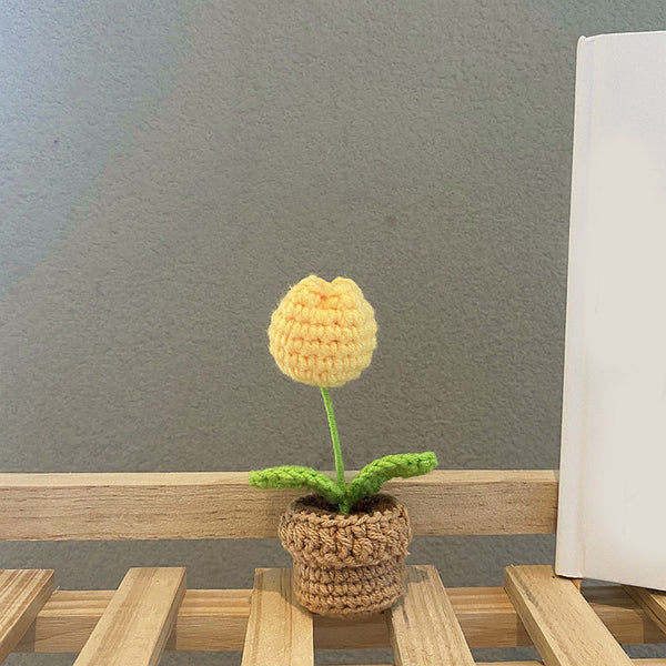 Handmade Woven Knitted Potted Plants