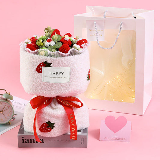 Handmade Knitted Strawberry Bouquet