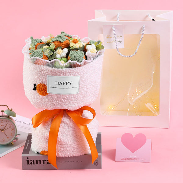 Handmade Knitted Strawberry Bouquet