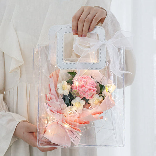 Handmade Knitted Bouquet With Exquisite Packaging Bag