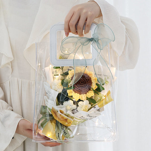 Handmade Knitted Bouquet With Exquisite Packaging Bag