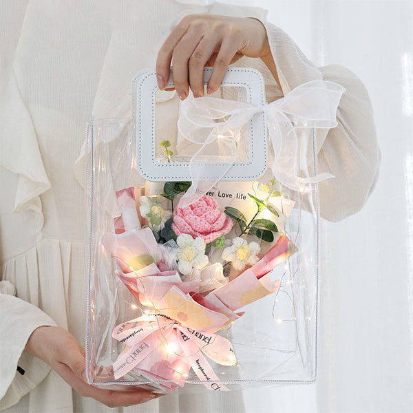 Handmade Knitted Bouquet With Exquisite Packaging Bag