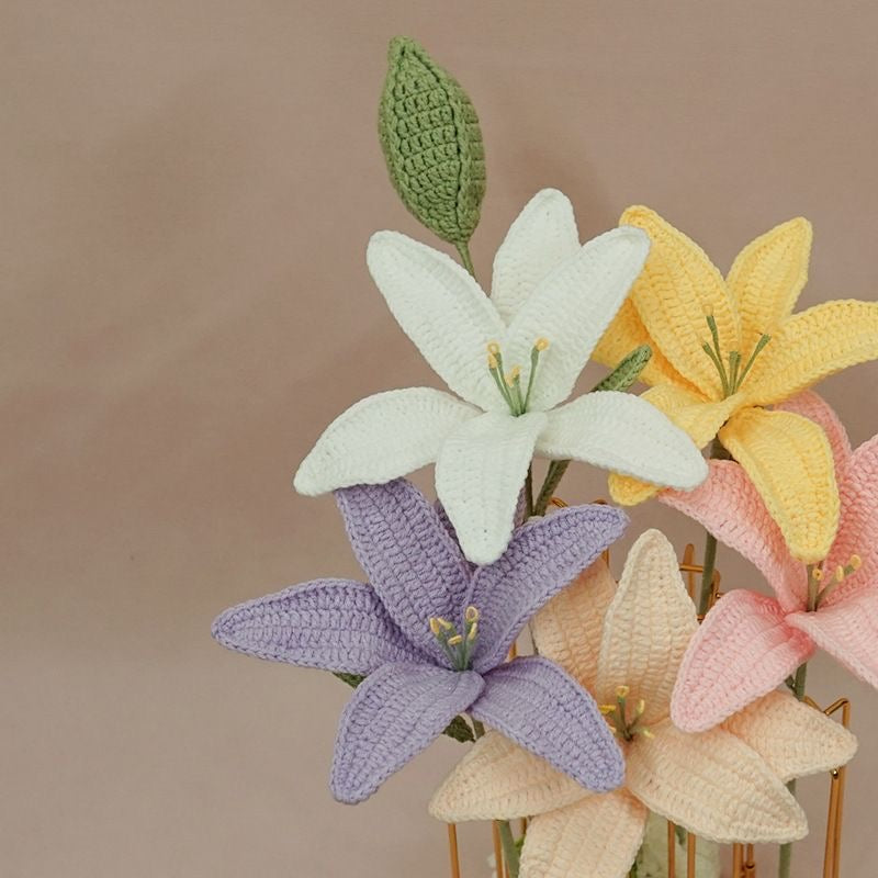 Hand crocheted lilies