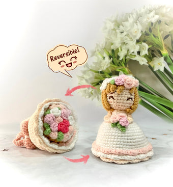 compare product Reversible Flower Bouquet and Bride Amigurumi