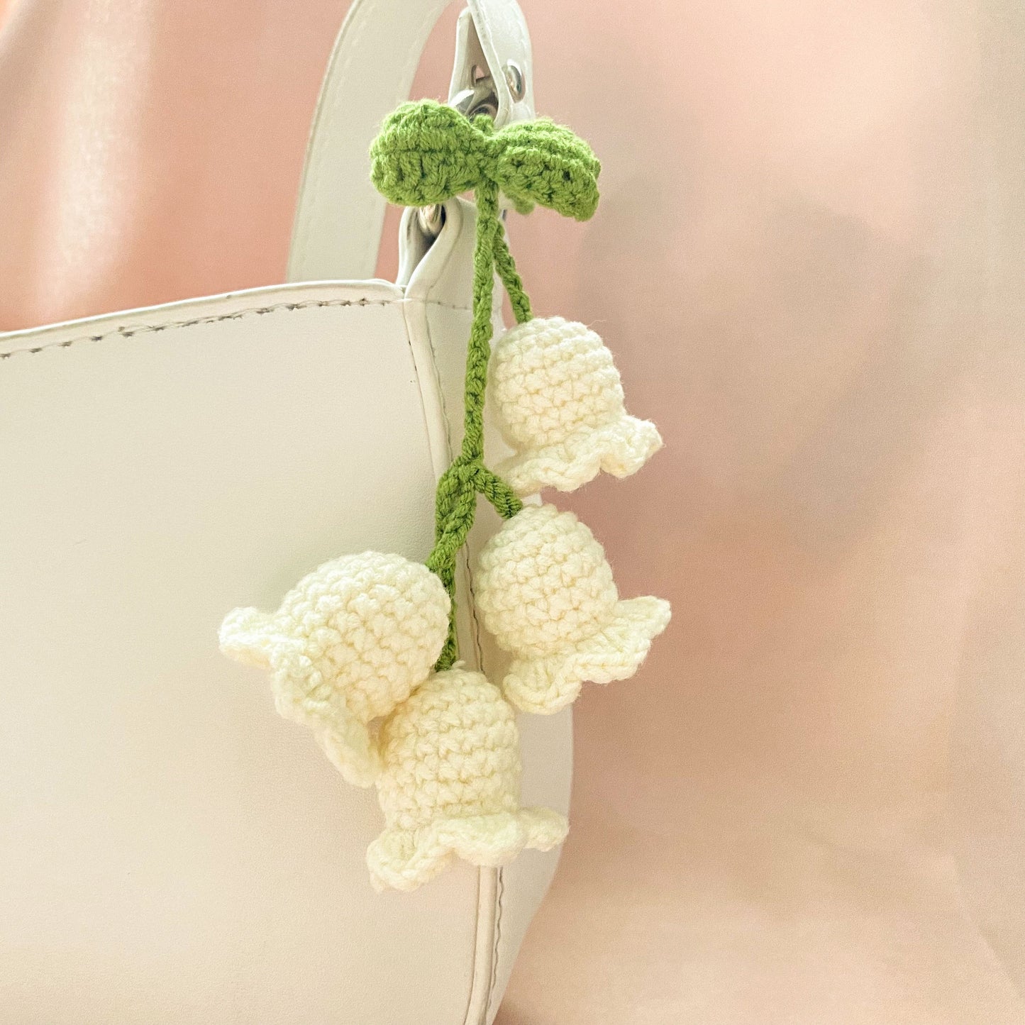 Knitted Lily of the Valley Pendant