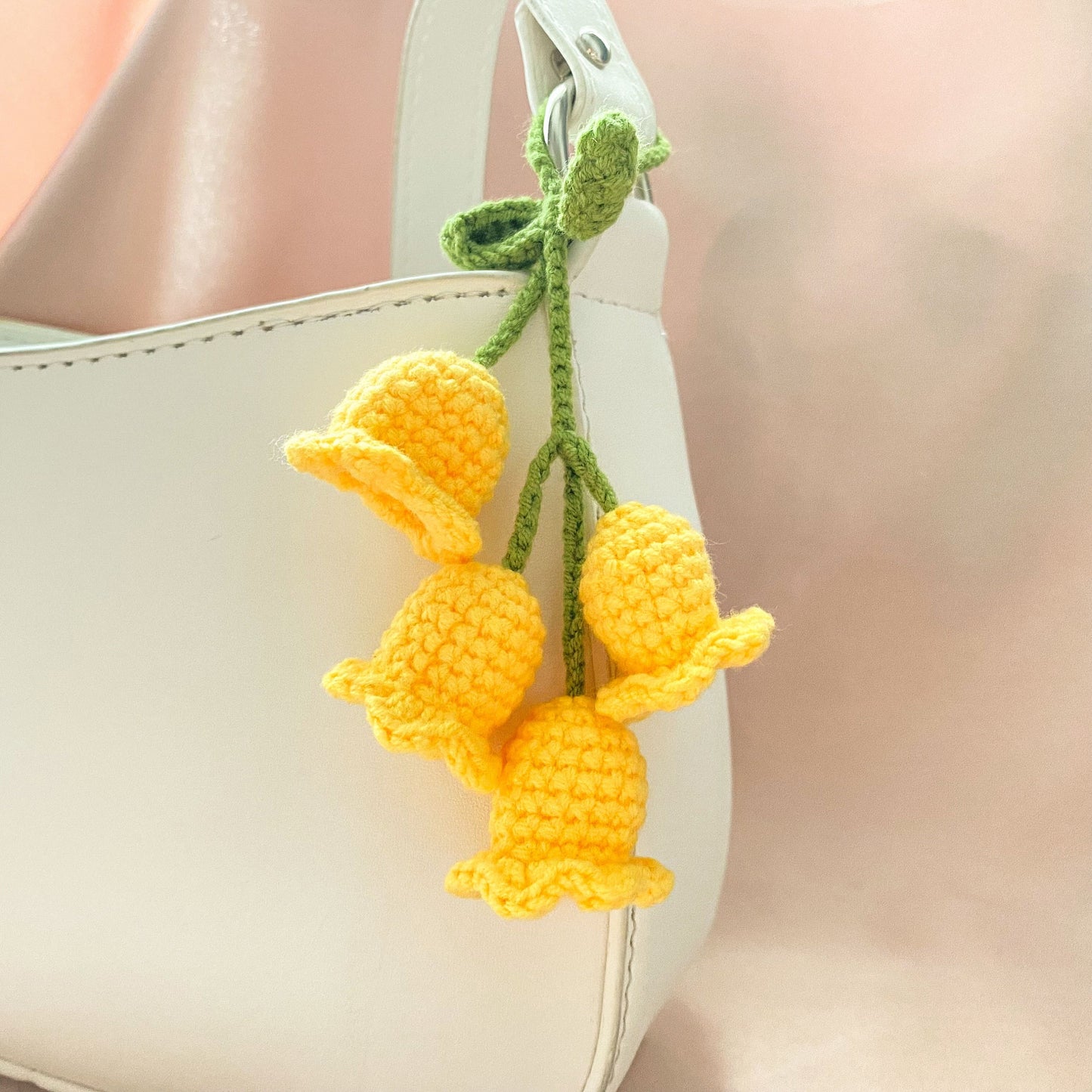 Knitted Lily of the Valley Pendant