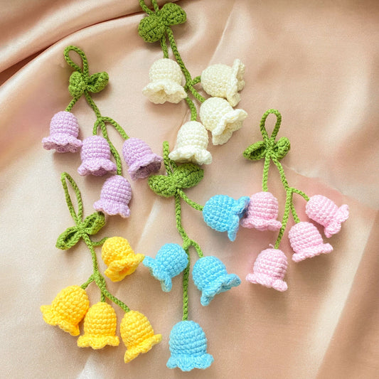 Knitted Lily of the Valley Pendant