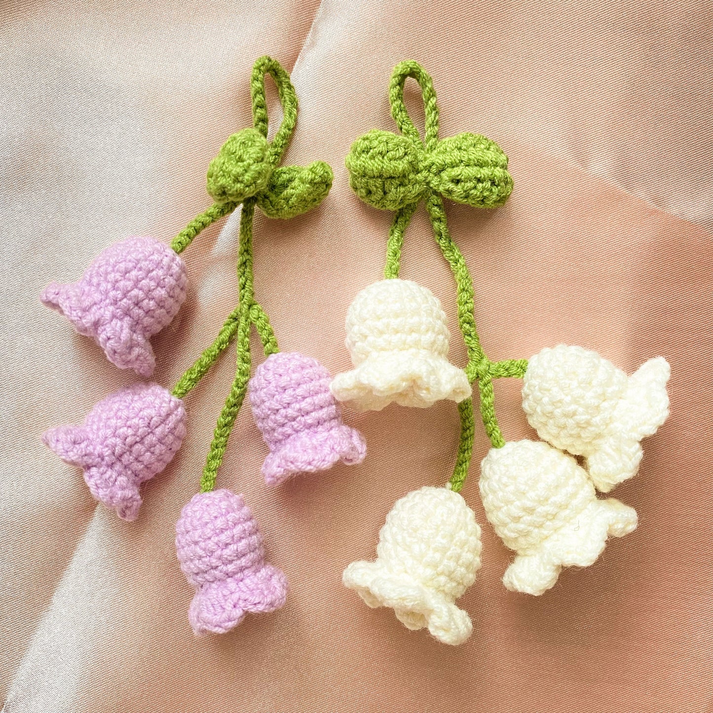 Knitted Lily of the Valley Pendant