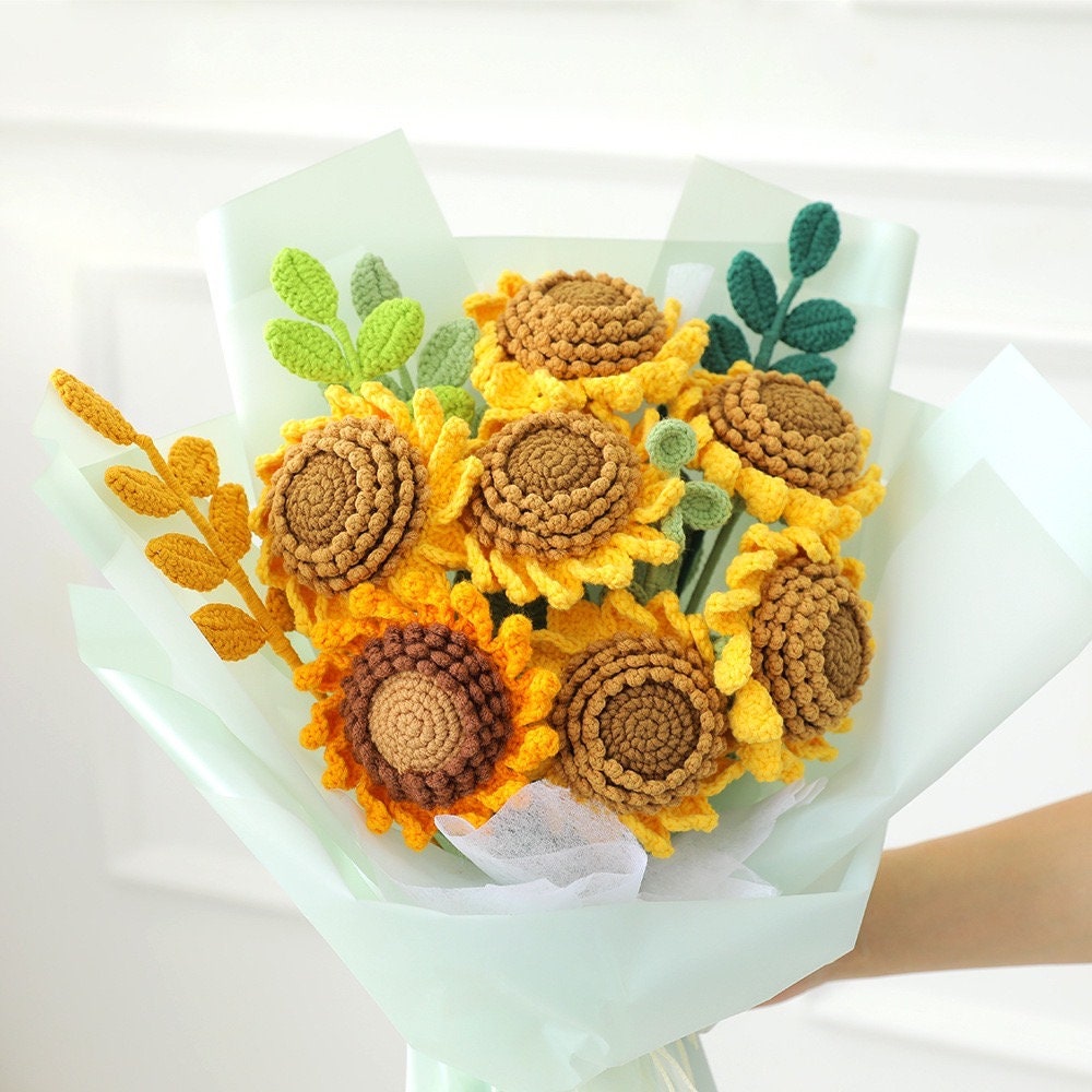 Hand Crochet Sunflower Bouquet