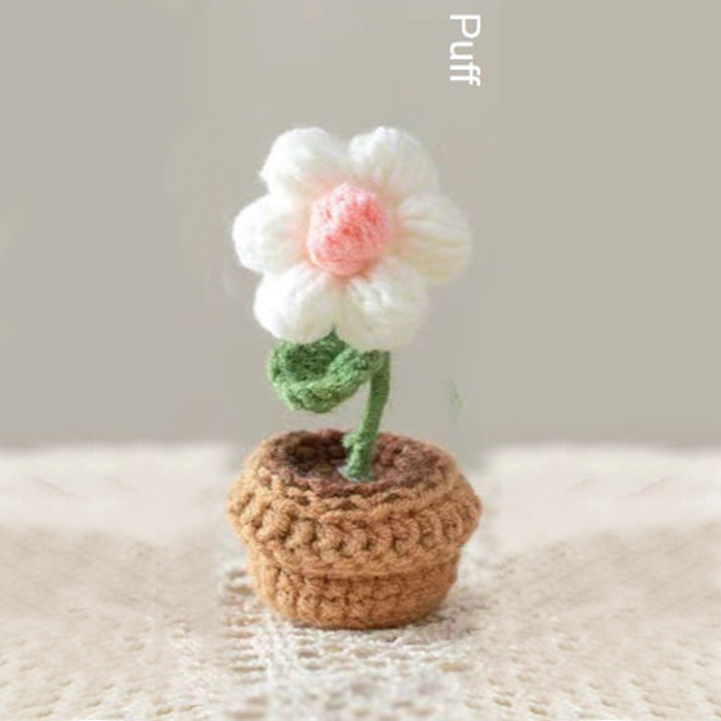 Crochet Potted Flower--Rose/Sunflower/Tulip/Daisy/Puff