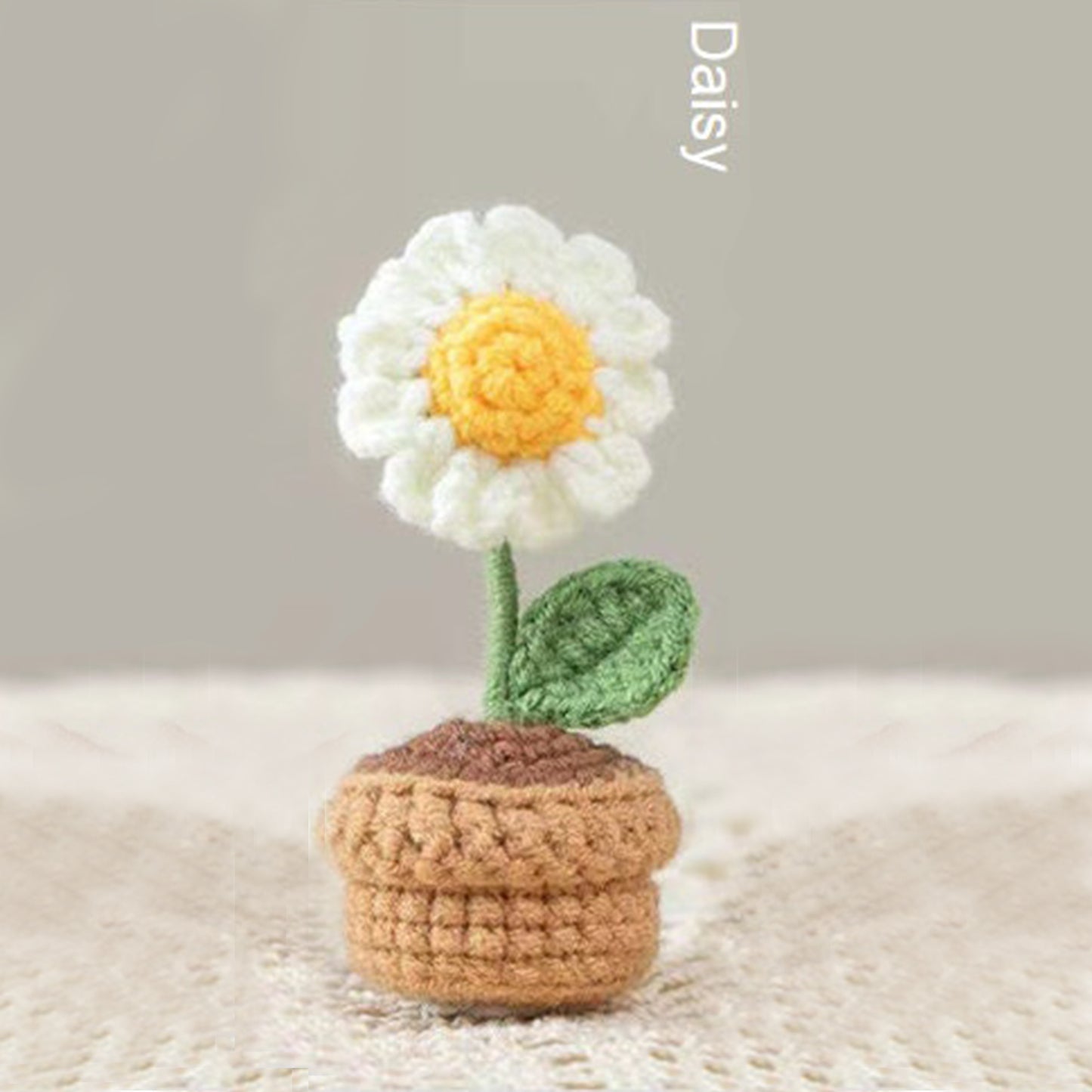 Crochet Potted Flower--Rose/Sunflower/Tulip/Daisy/Puff