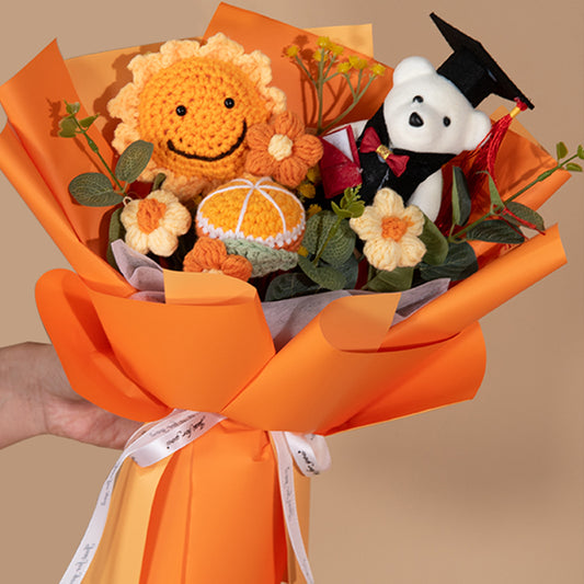 Hand Crocheted Dr. Bear Bouquet