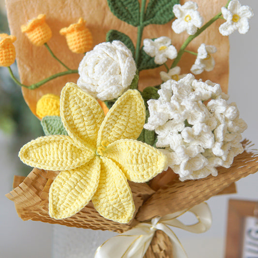 Handwoven lily Mixed Hydrangea Bouquet