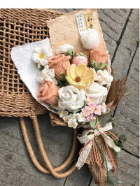 Hand-woven Rose Sims Azalea Mixed Bouquet
