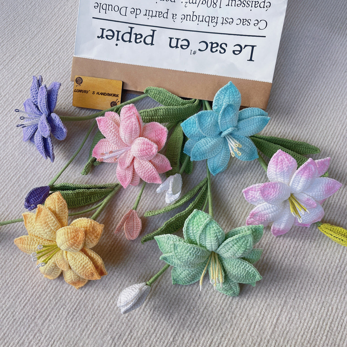 Hand knitted Amaryllis