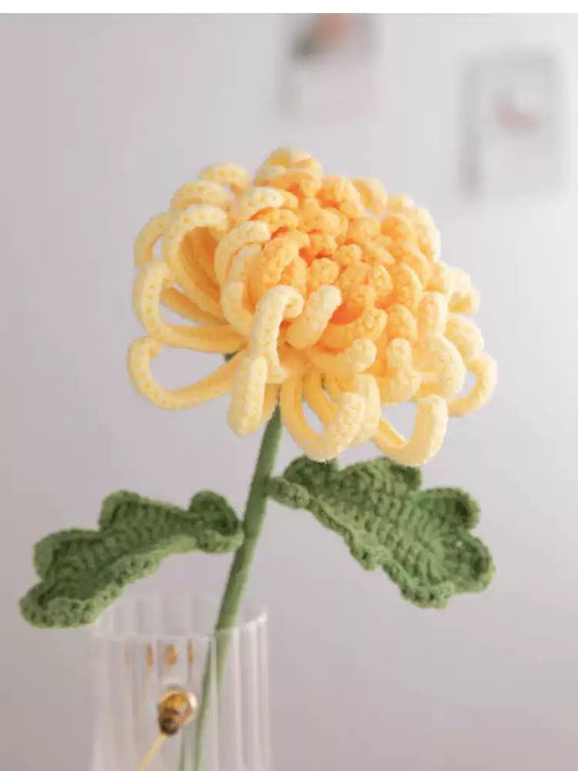 Crocheted chrysanthemum