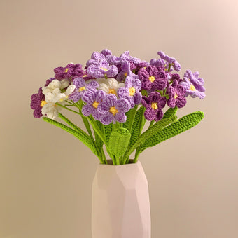 compare product Handwoven forget-me-not flowers