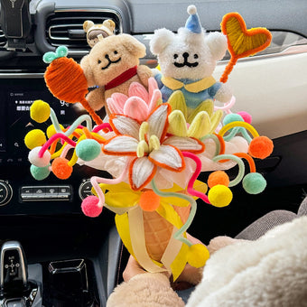 compare product Handmade twisted wire dog bouquet