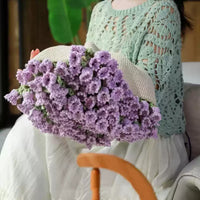 Hand-crocheted floral blanket