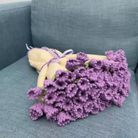Hand-crocheted floral blanket