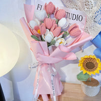 Hand-woven tulip bouquet