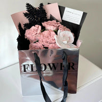 Hand-woven vintage rose/tulip bouquet