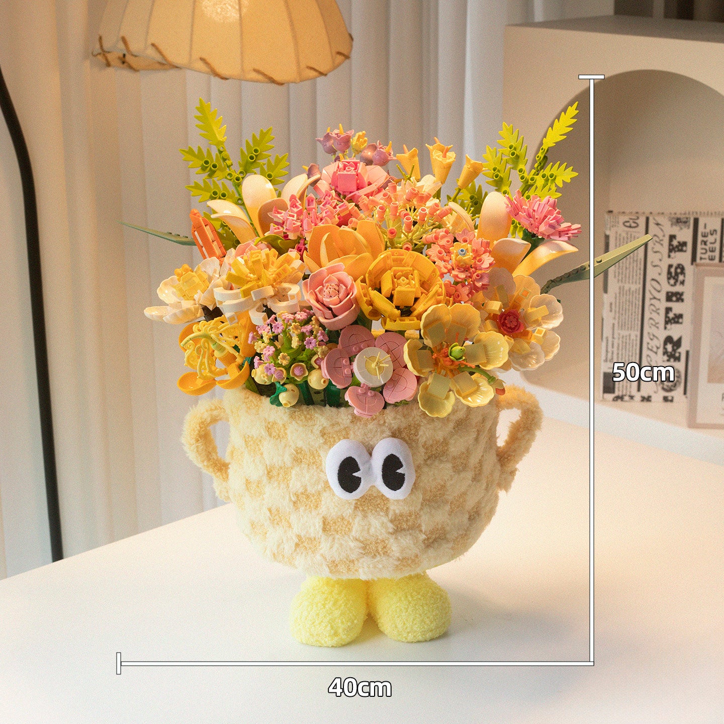 Handmade building block flower bouquet