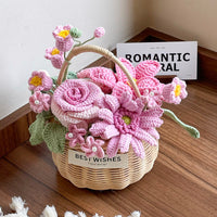 Hand-woven flower basket