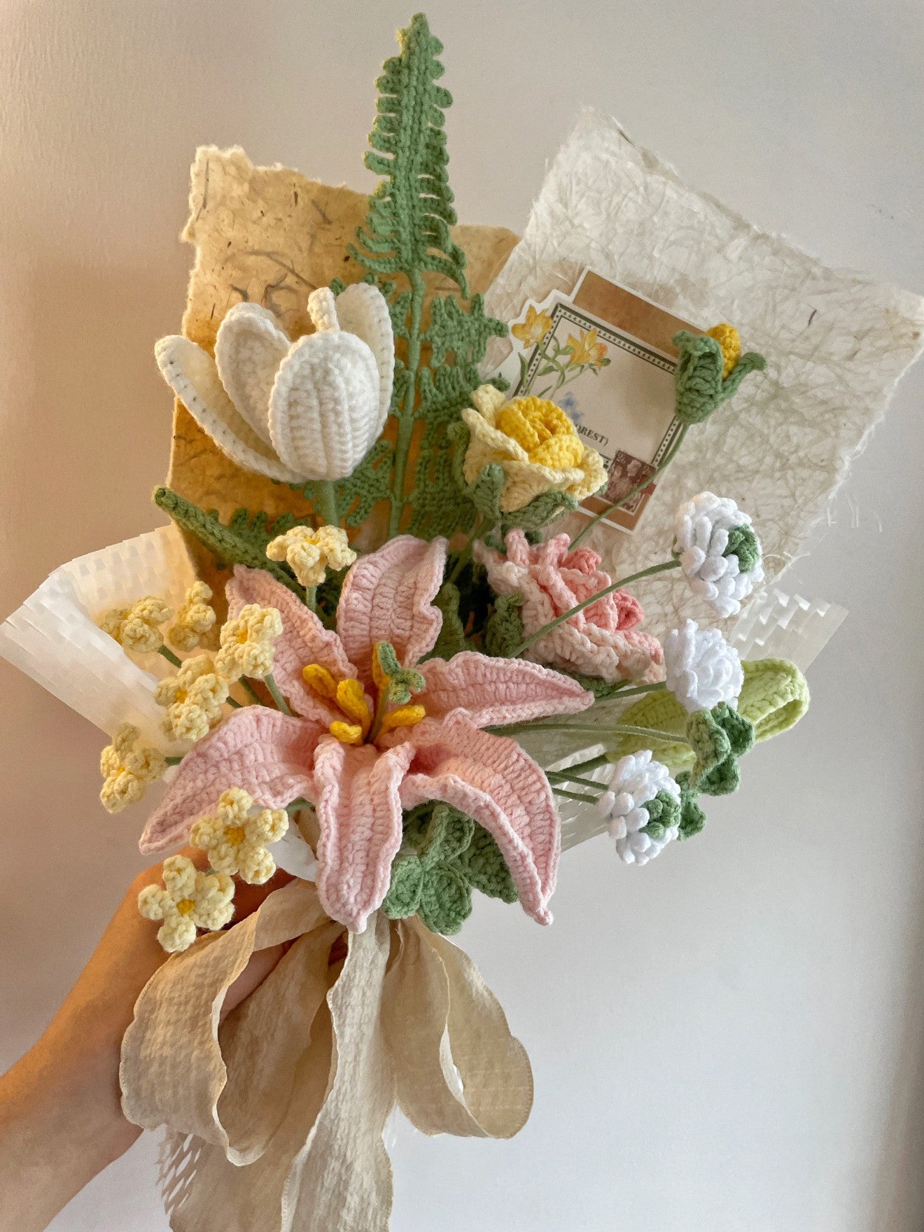 Pink lily bouquet