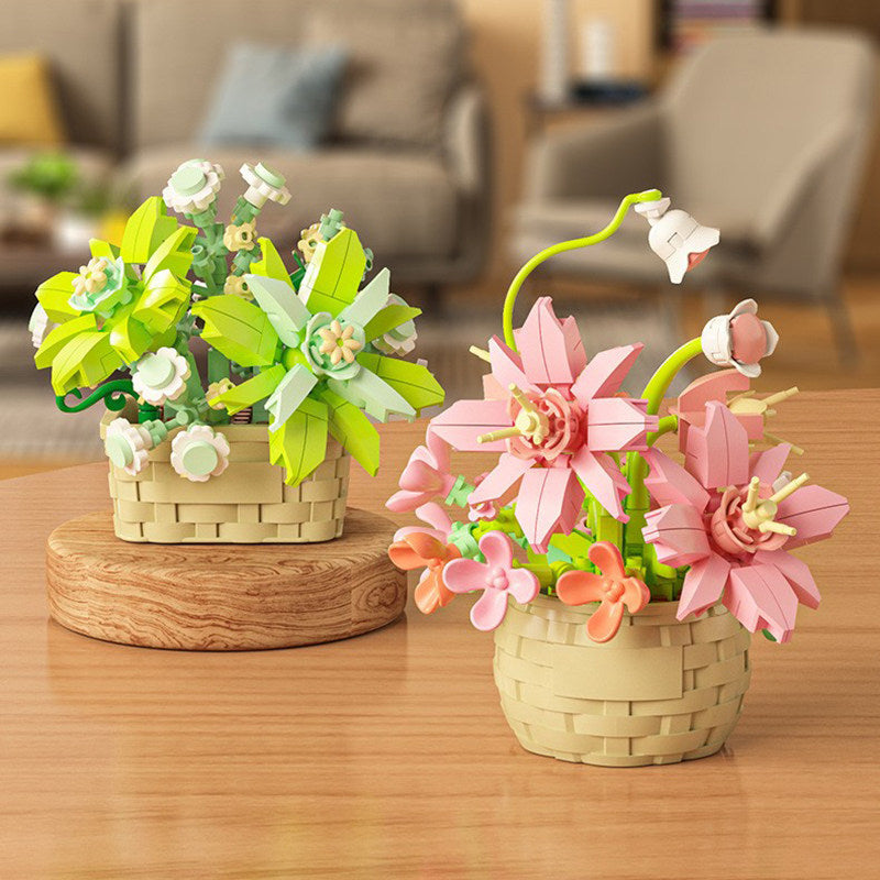 Building block flower pots