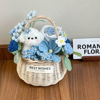 Hand-woven flower basket