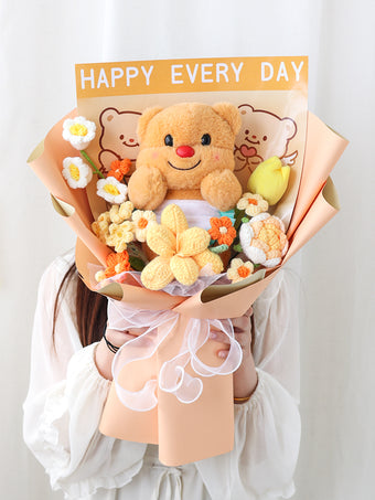 compare product Doll mix and match hand-crocheted bouquet