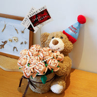 Handmade building block flower bouquet