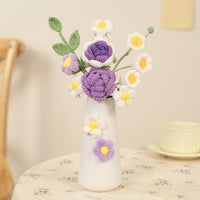 Handmade flowers + ceramic vase