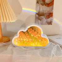 Cloud tulip mirror + sea of roses + night light