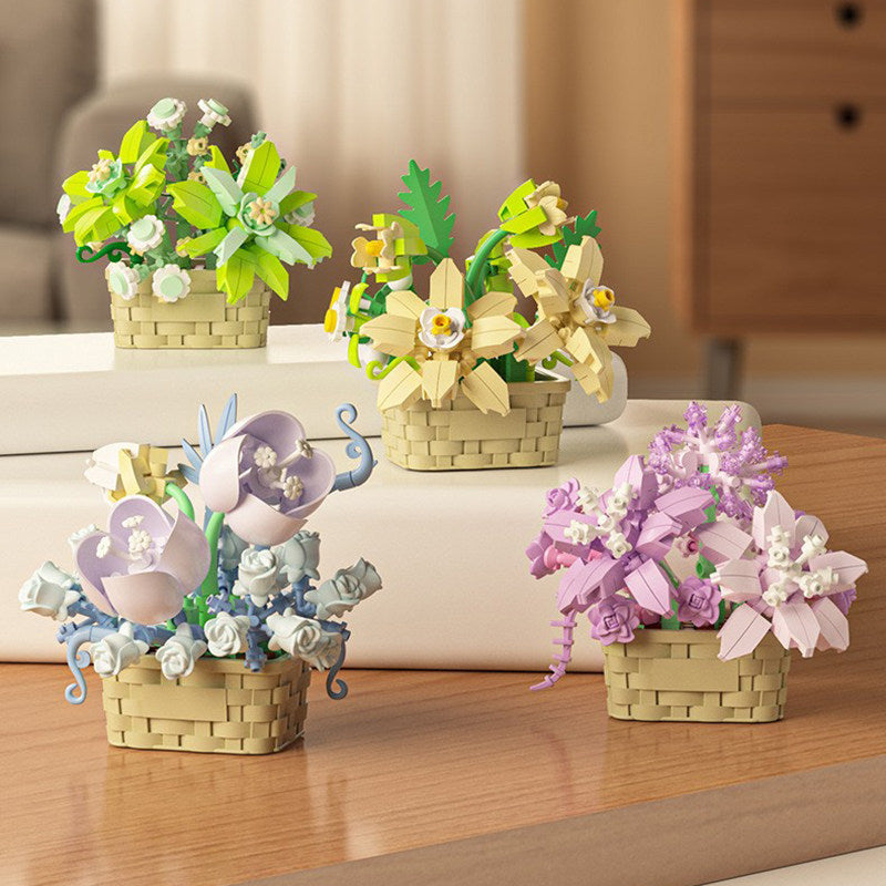 Building block flower pots