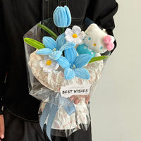 Handmade twisted wire Kitty flower bouquet