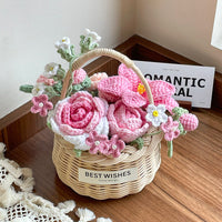 Hand-woven flower basket